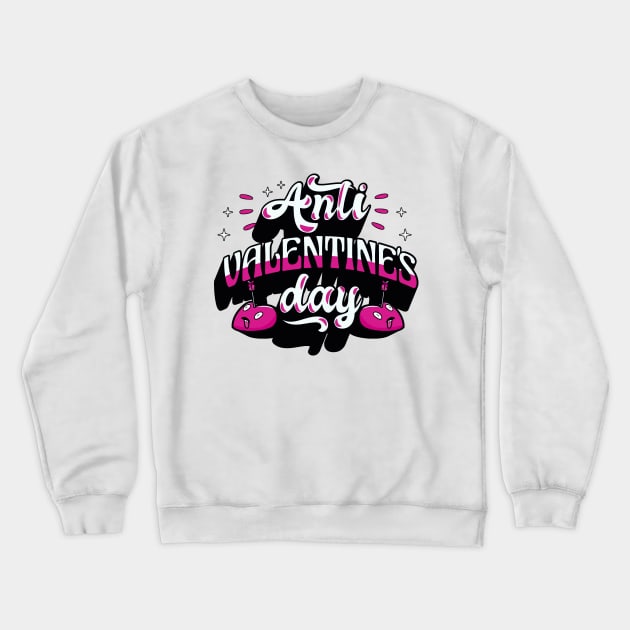 Anti Valentines Day Crewneck Sweatshirt by aaallsmiles